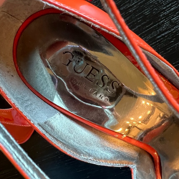 Guess ankle strap heels. Orange. Size 7.5. - Picture 6 of 7